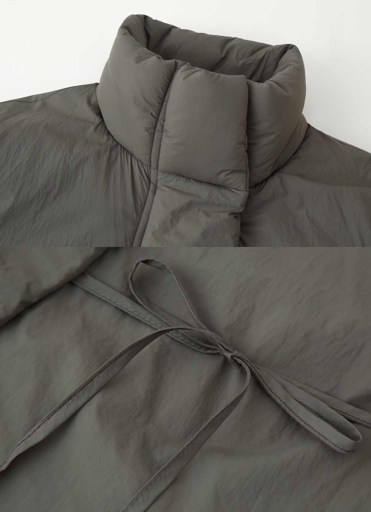 Wrap Puffer Jacke